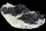 Stepped, Purple Fluorite on Quartz - China #96054-2
